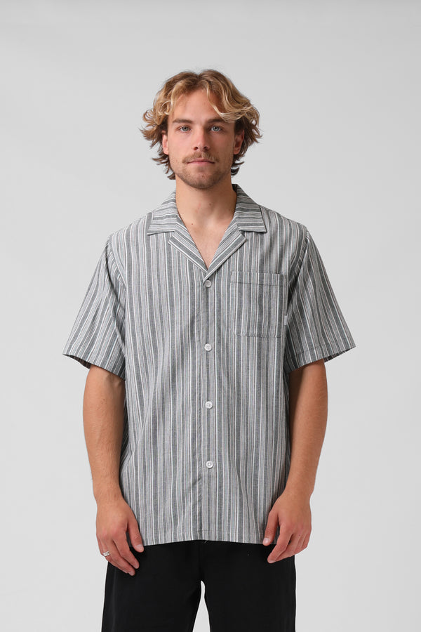 Vert S/S Shirt - Green Stripe