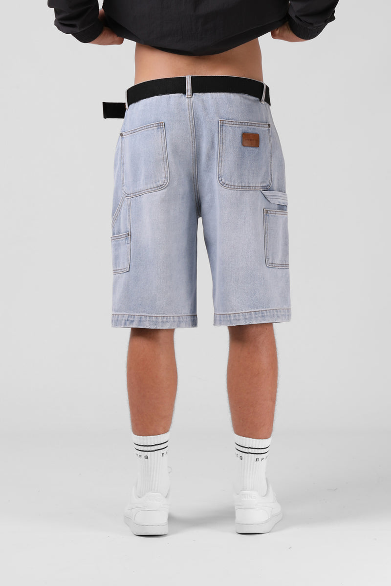 Denim Work Short - Lt Worn Blue