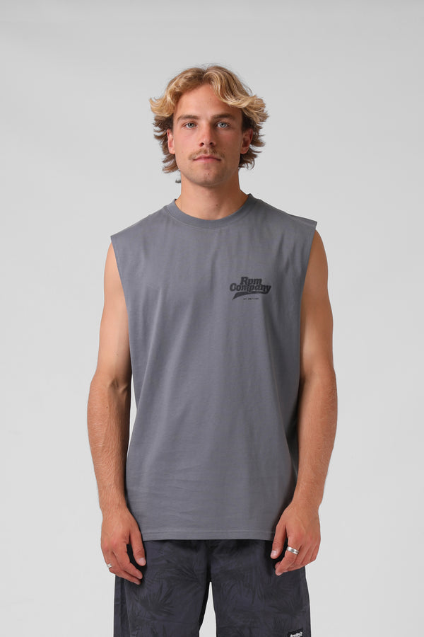 Company Muscle Tee - Steel Grey