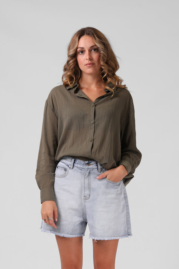 Havana Shirt - Washed Olive