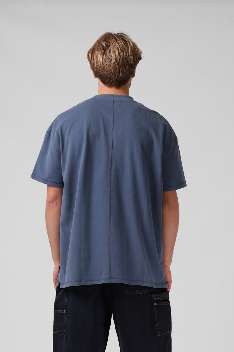 V2 Sanded OS Tee - Navy Wash