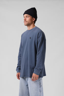 V2 Sanded L/S Tee - Navy Wash