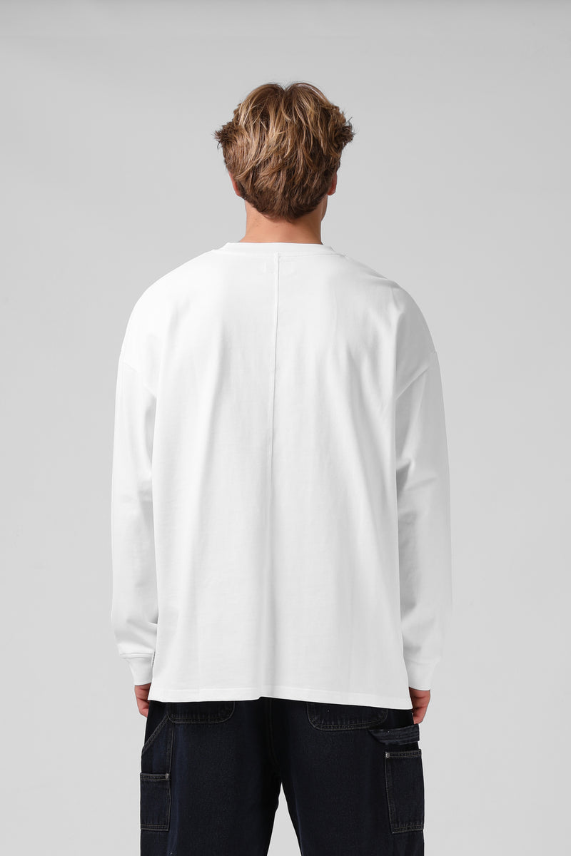 V2 Sanded L/S Tee - White