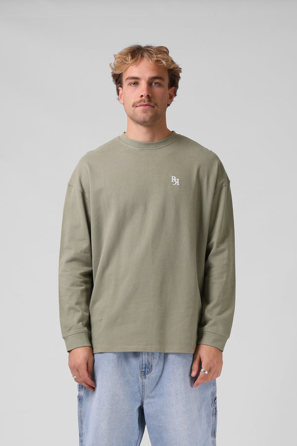 V2 Sanded L/S Tee - Sage