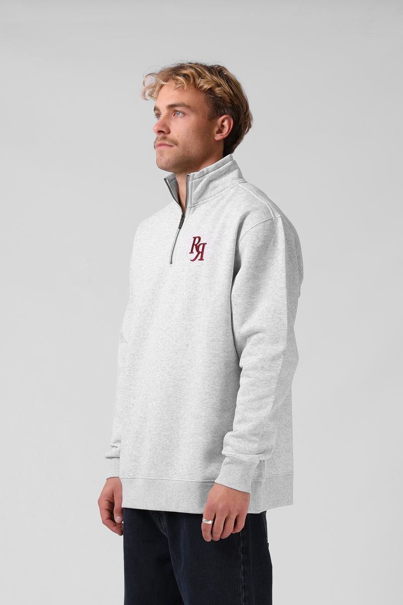 Track 1/4 Zip  - White Marl