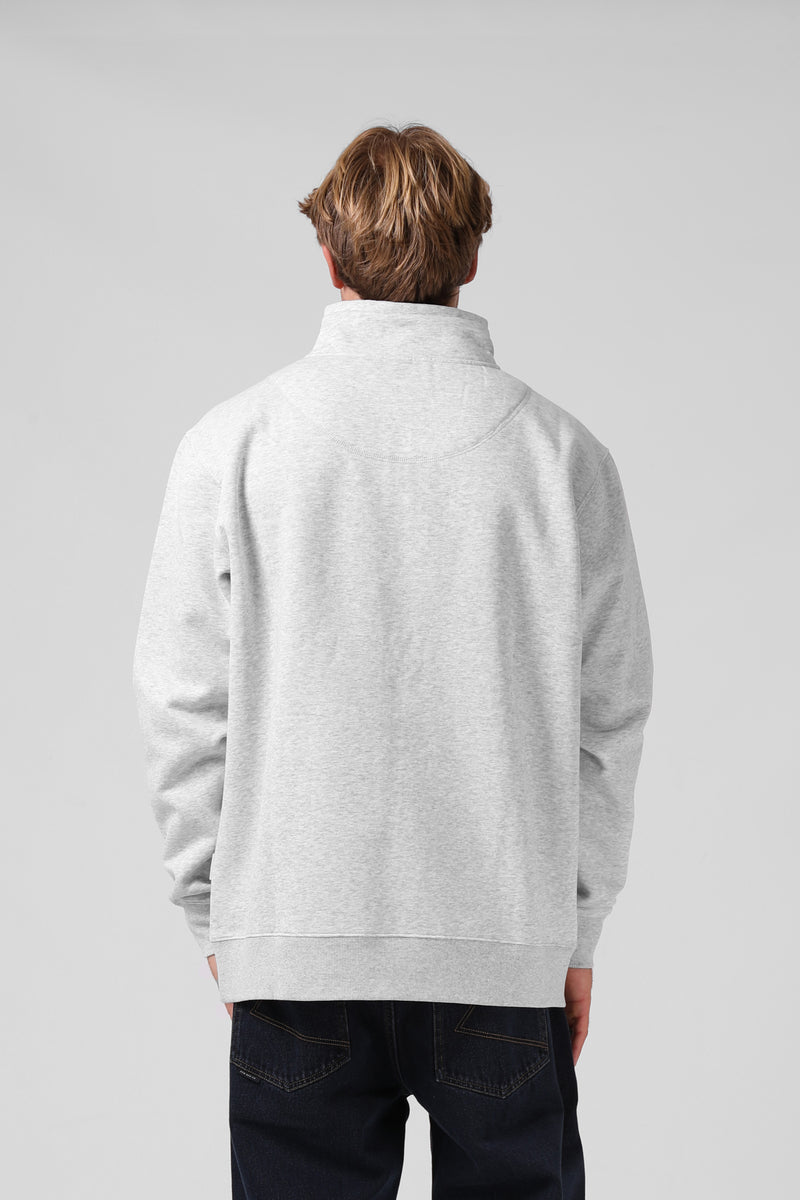 Track 1/4 Zip  - White Marl