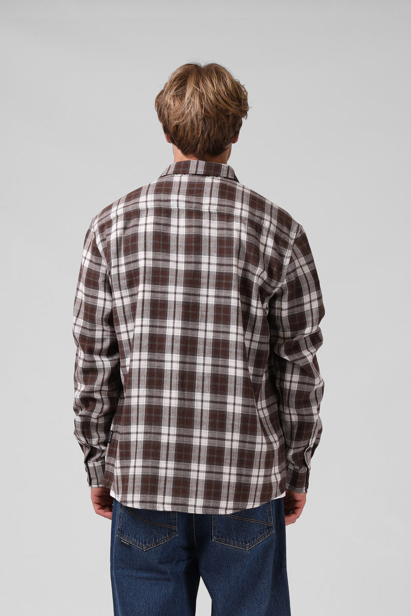 Plaid L-S Shirt - Brown Plaid