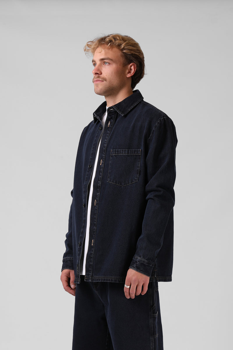 Denim Shacket  - DD Blue