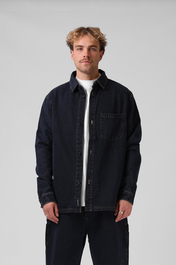 Denim Shacket  - DD Blue