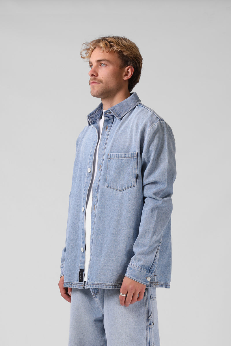 Denim Shacket  - Lt. Vintage Wash