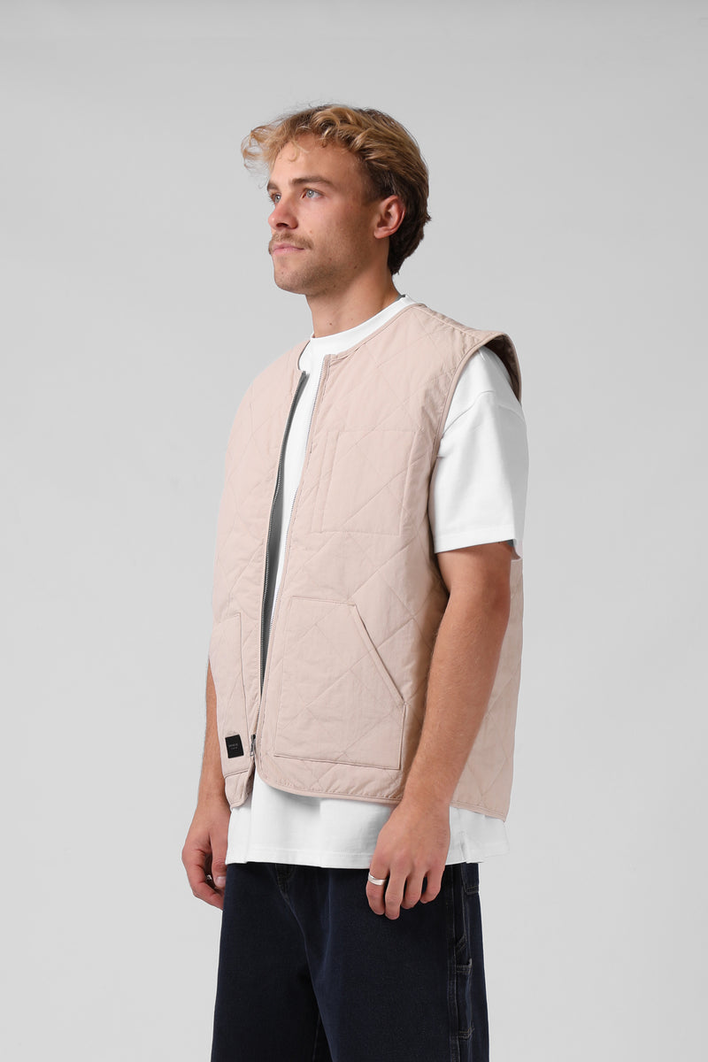 Quilted Vest - Sand