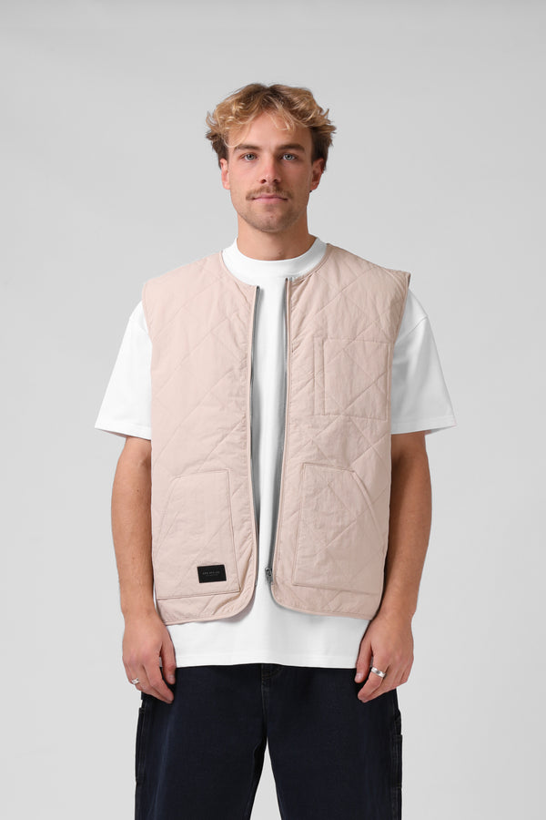 Quilted Vest - Sand