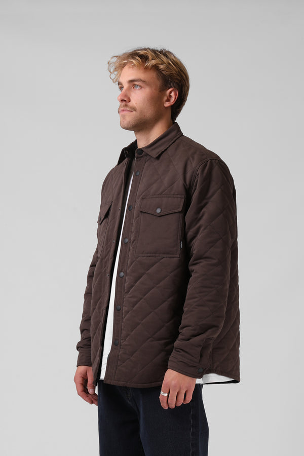 Quilted Jacket - Chocolate