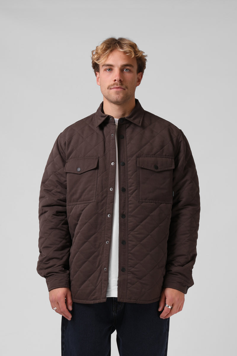 Quilted Jacket - Chocolate