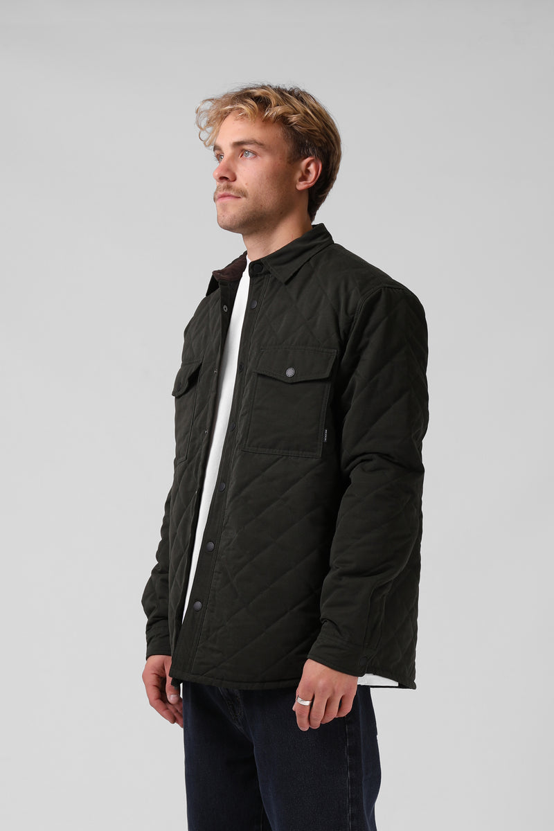 Quilted Jacket - Dk Olive