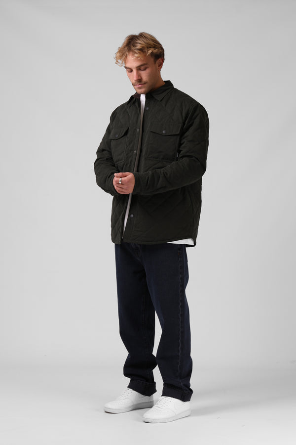 Quilted Jacket - Dk Olive