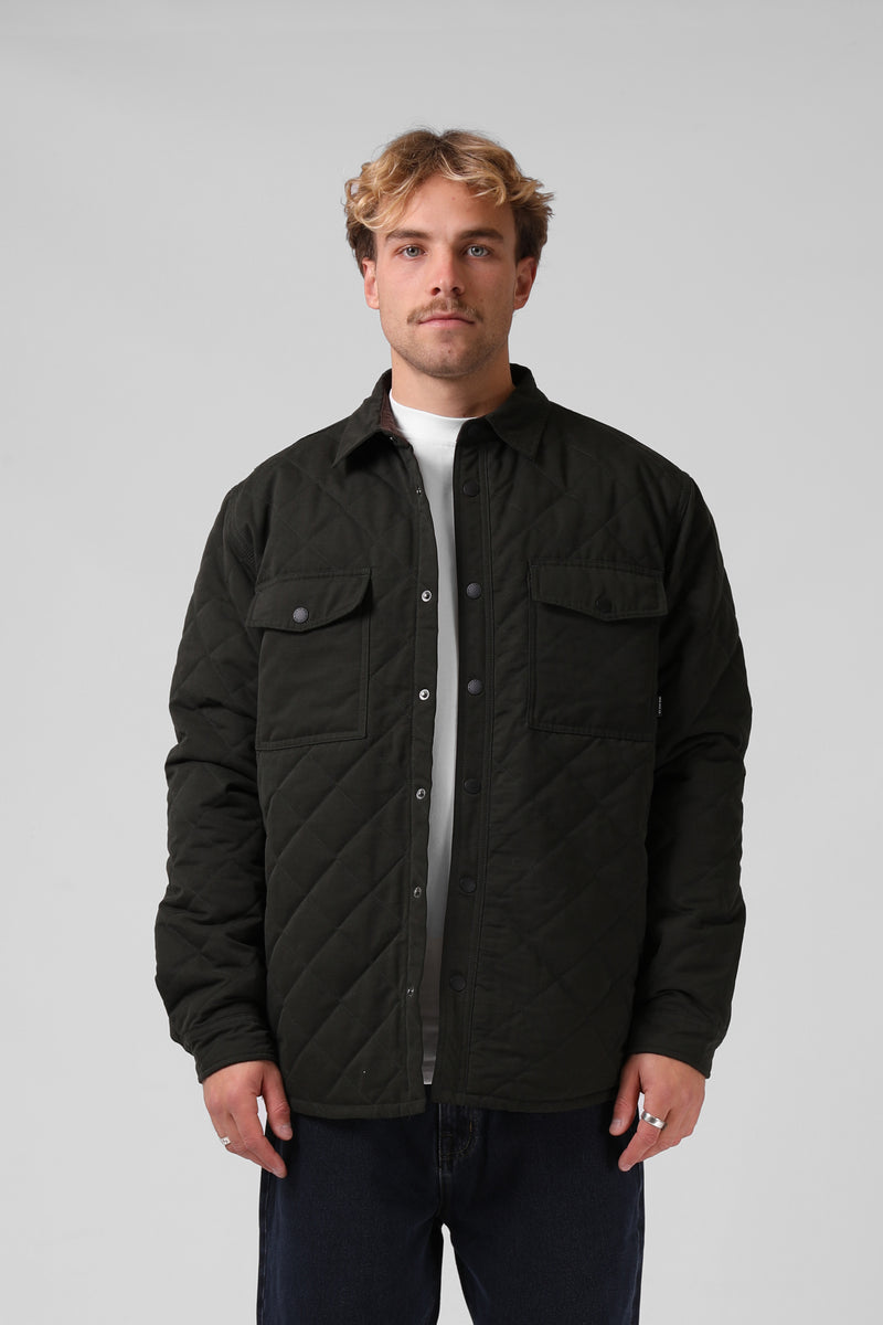 Quilted Jacket - Dk Olive