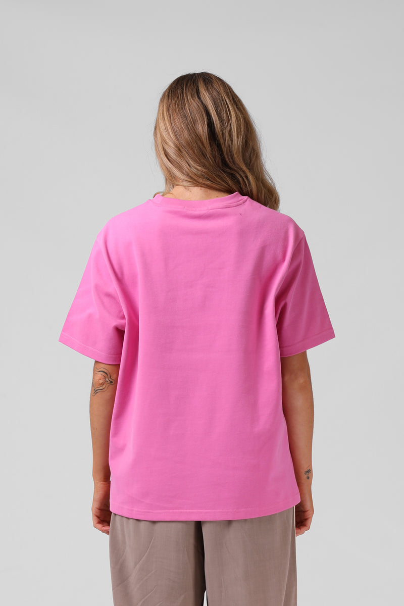 OS Sanded Tee - Hot Pink