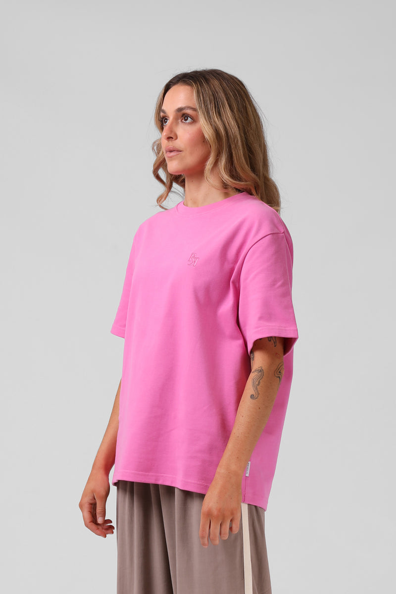 OS Sanded Tee - Hot Pink