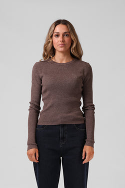 Knitted L/S  - Brown Marle