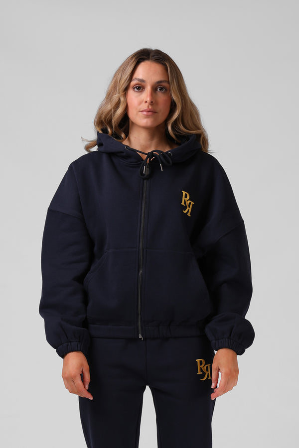 Binate Zip Thru  - Navy