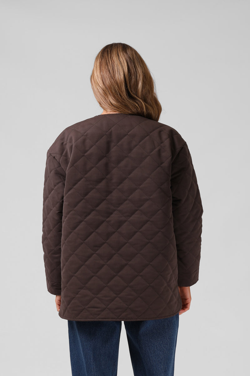 Quilted Jacket - Dark Chocolate