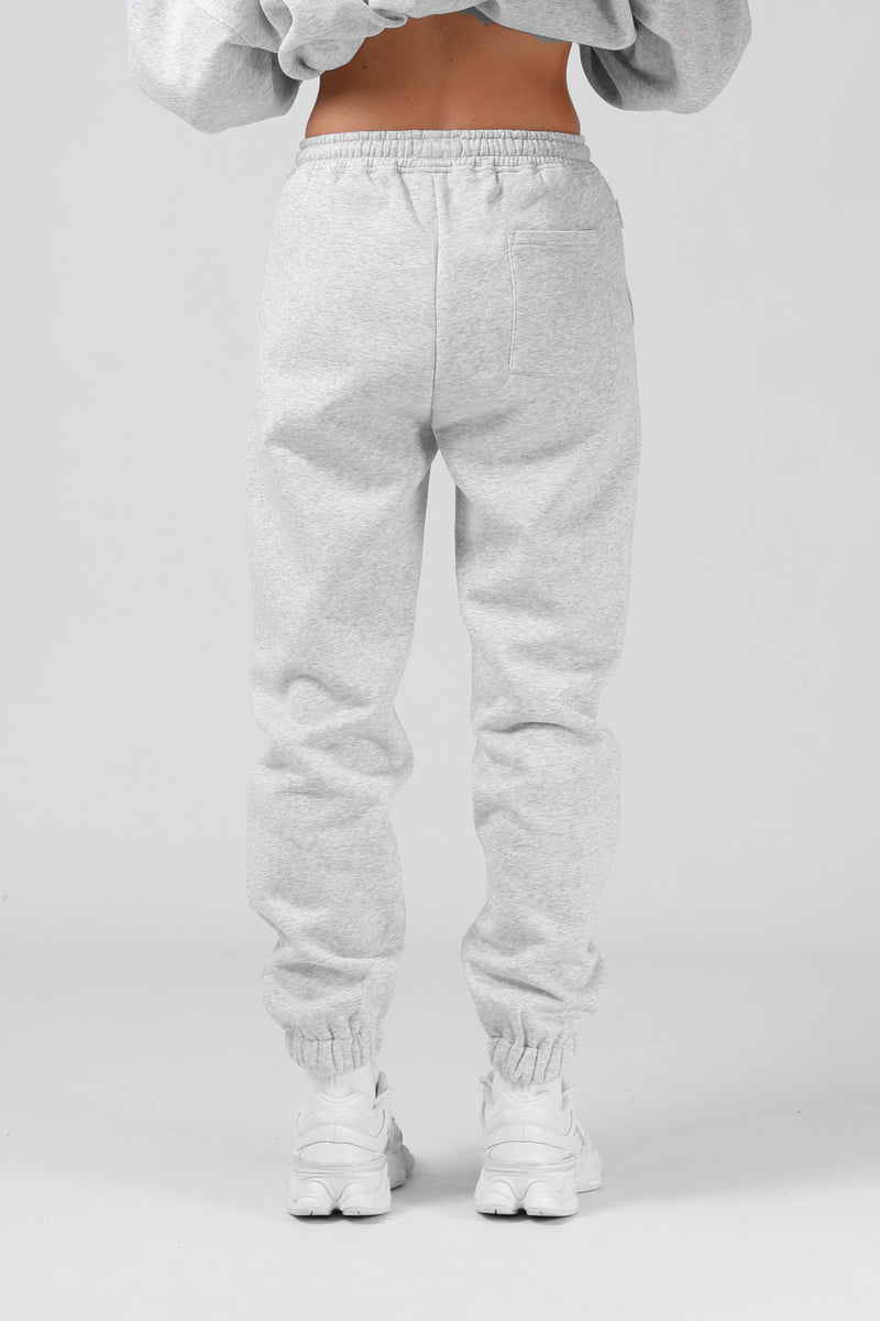 Binate Track Pant - White Marl