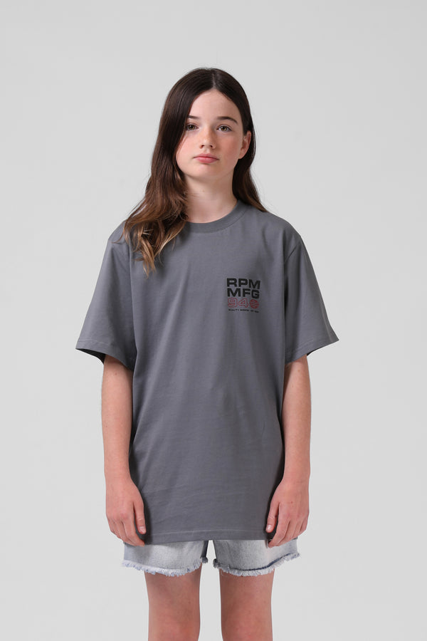 Globe Y. Tee - Steel Grey